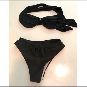 Vintage Inspired Black Bikini